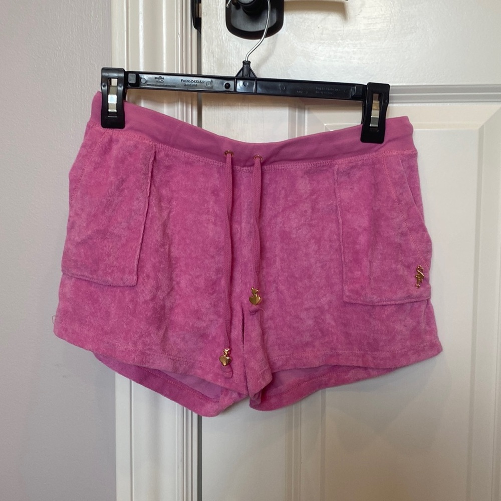 Medium hot pink Y2K 3 inch inseam Sugarfree shorts